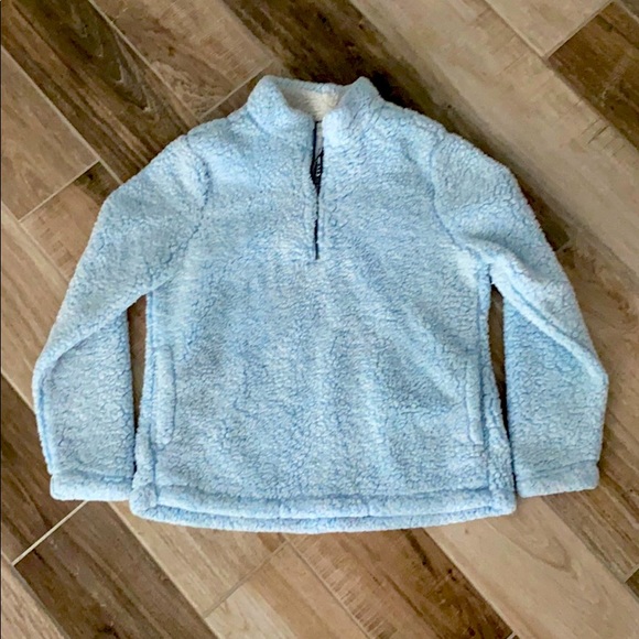 Time and Tru Jackets & Blazers - Fuzzy, fleece, baby blue jacket. S